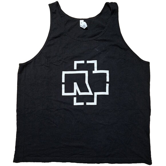 Rammstein Shirt Block White Line Logo XL Sleeveless Tank Industrial Metal READ - Picture 1 of 8
